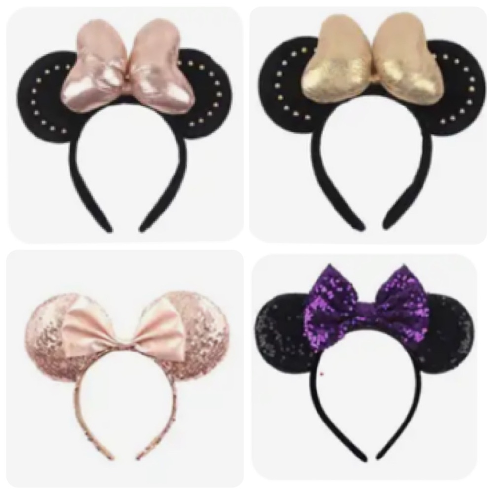 Set of 4 Mouse Ear Headbands